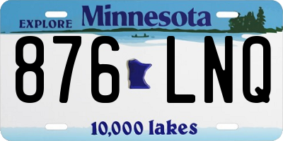 MN license plate 876LNQ
