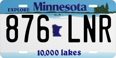 MN license plate 876LNR