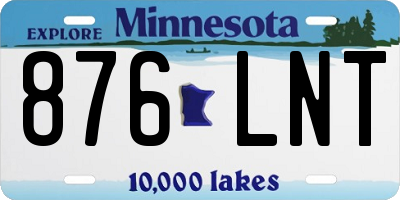 MN license plate 876LNT
