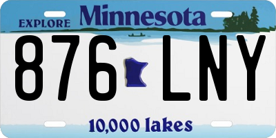 MN license plate 876LNY