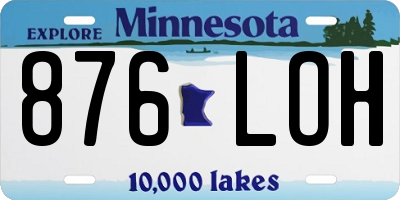 MN license plate 876LOH
