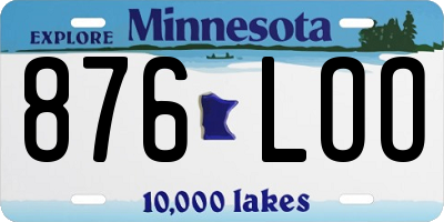 MN license plate 876LOO
