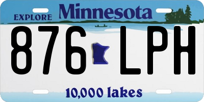 MN license plate 876LPH
