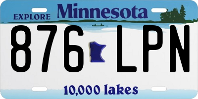 MN license plate 876LPN