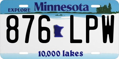 MN license plate 876LPW