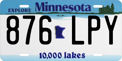 MN license plate 876LPY