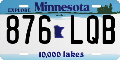 MN license plate 876LQB