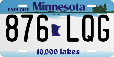 MN license plate 876LQG