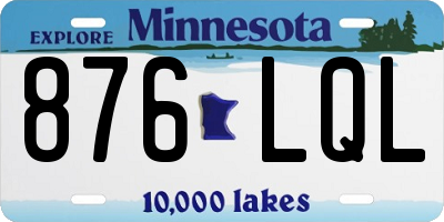 MN license plate 876LQL