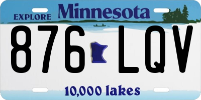 MN license plate 876LQV