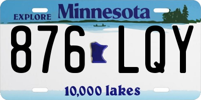 MN license plate 876LQY