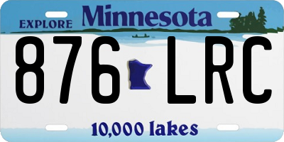 MN license plate 876LRC
