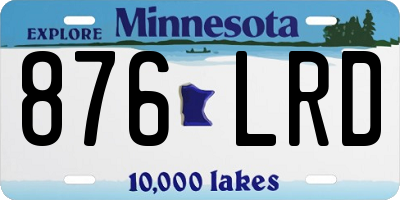 MN license plate 876LRD