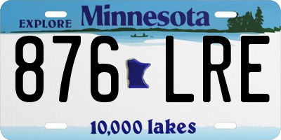 MN license plate 876LRE