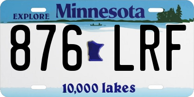 MN license plate 876LRF