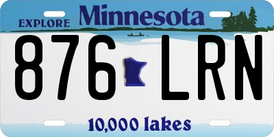 MN license plate 876LRN