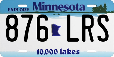 MN license plate 876LRS