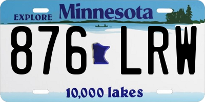 MN license plate 876LRW