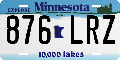 MN license plate 876LRZ