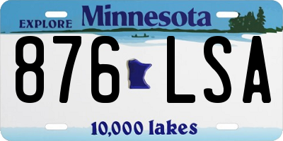 MN license plate 876LSA