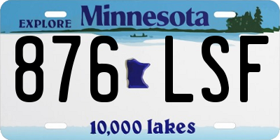 MN license plate 876LSF