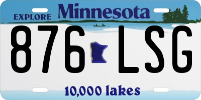 MN license plate 876LSG