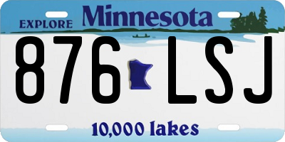 MN license plate 876LSJ