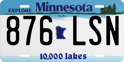 MN license plate 876LSN