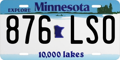 MN license plate 876LSO