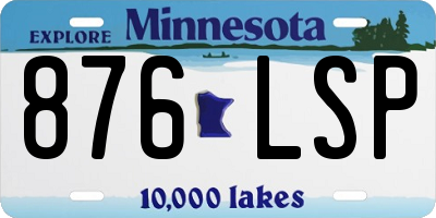MN license plate 876LSP