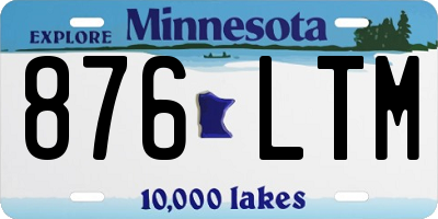 MN license plate 876LTM