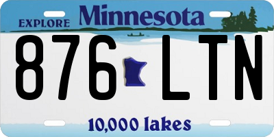 MN license plate 876LTN