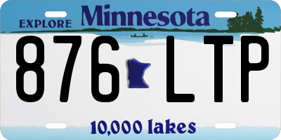 MN license plate 876LTP