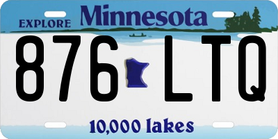 MN license plate 876LTQ