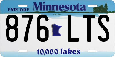 MN license plate 876LTS
