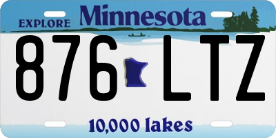 MN license plate 876LTZ