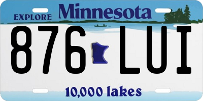 MN license plate 876LUI