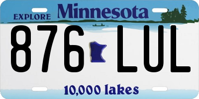MN license plate 876LUL