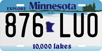 MN license plate 876LUO