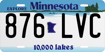 MN license plate 876LVC