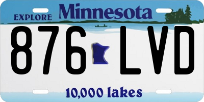 MN license plate 876LVD