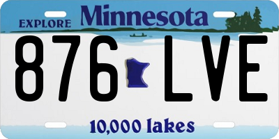 MN license plate 876LVE