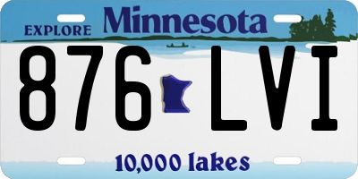 MN license plate 876LVI