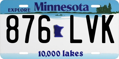 MN license plate 876LVK
