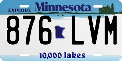 MN license plate 876LVM