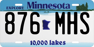 MN license plate 876MHS