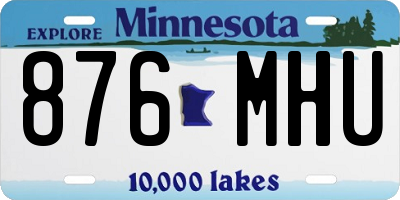 MN license plate 876MHU