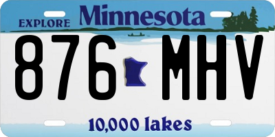 MN license plate 876MHV