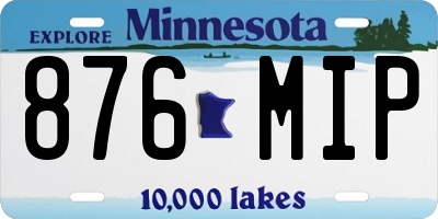 MN license plate 876MIP