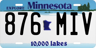 MN license plate 876MIV